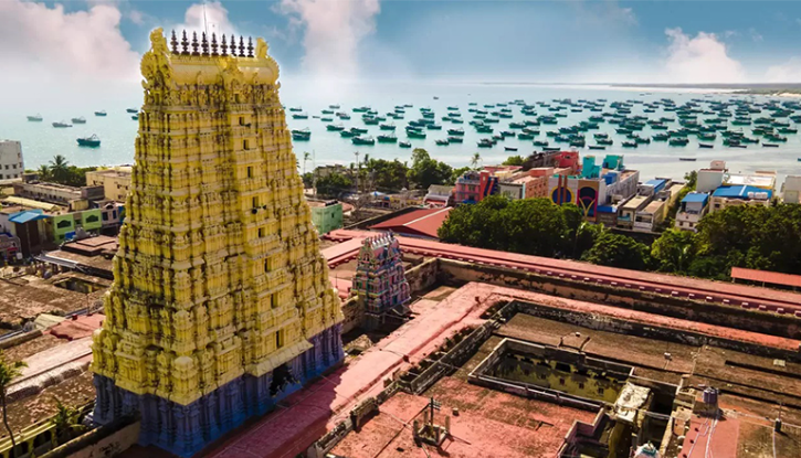 Ramanathaswamy Temple, Rameshwaram — longest temple corridor in India, on Pamban island