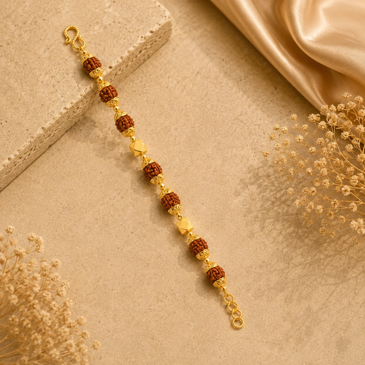 Shiv Shakti Rudraksha Gold Bracelet – view 2