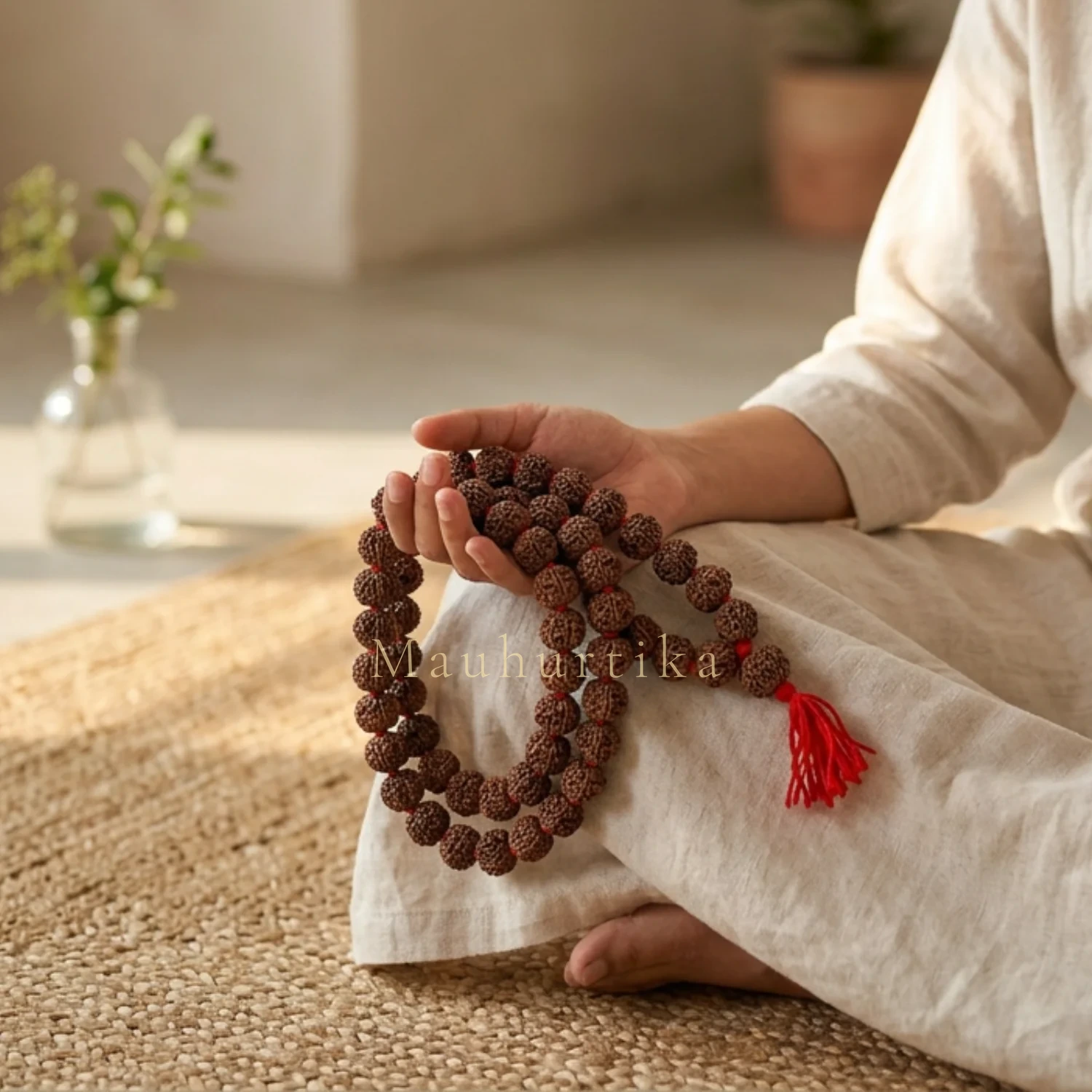 6 Mukhi Nepali Rudraksha Kantha Mala — Nepal photo 2