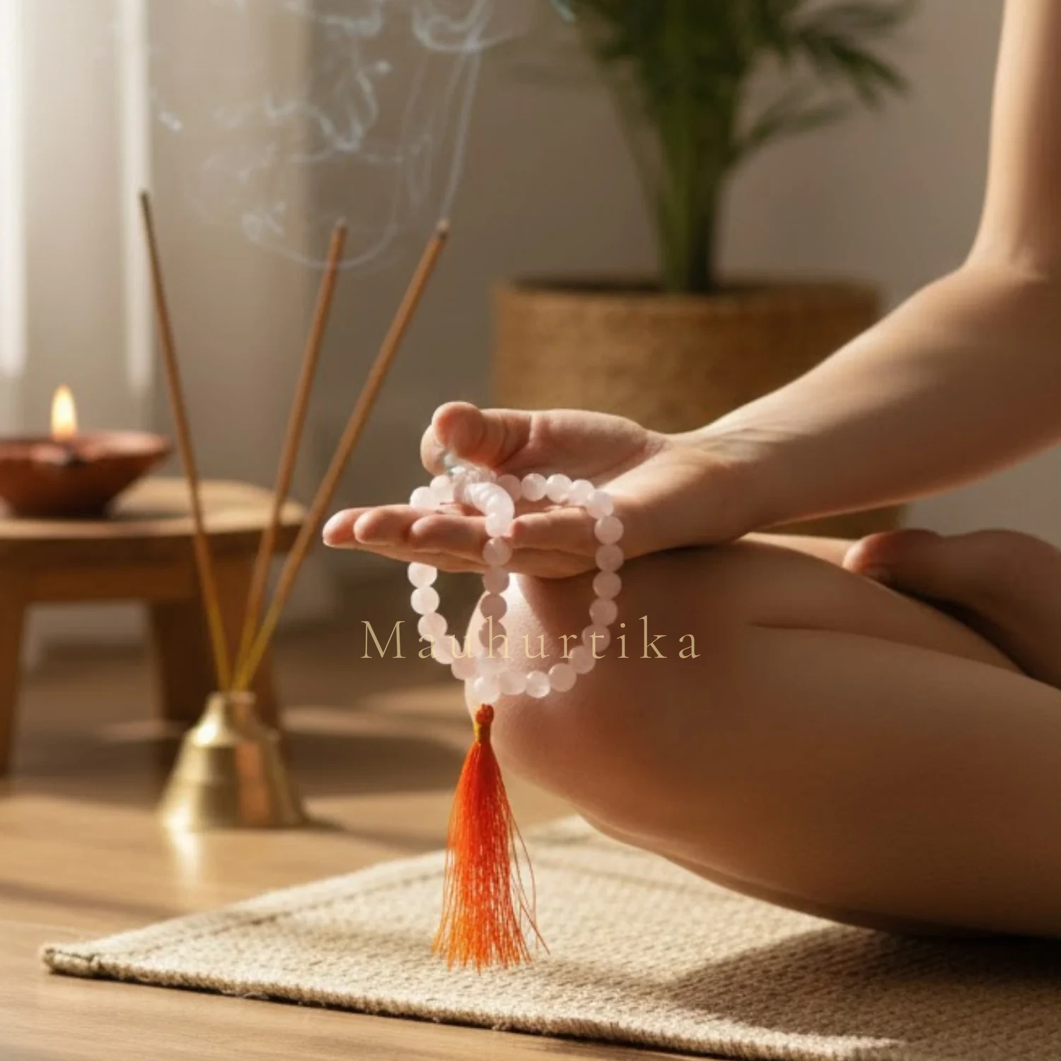 White Quartz Mala 108 Beads for Love, Healing & Emotional Balance — Nepal photo 3