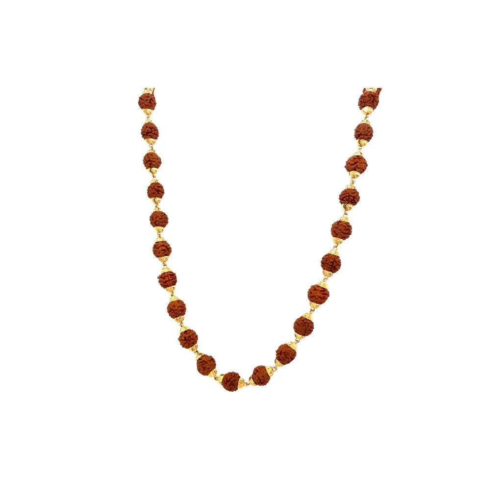 Slim 22K Gold Rudraksha Mala for Men – Daily Wear – view 4