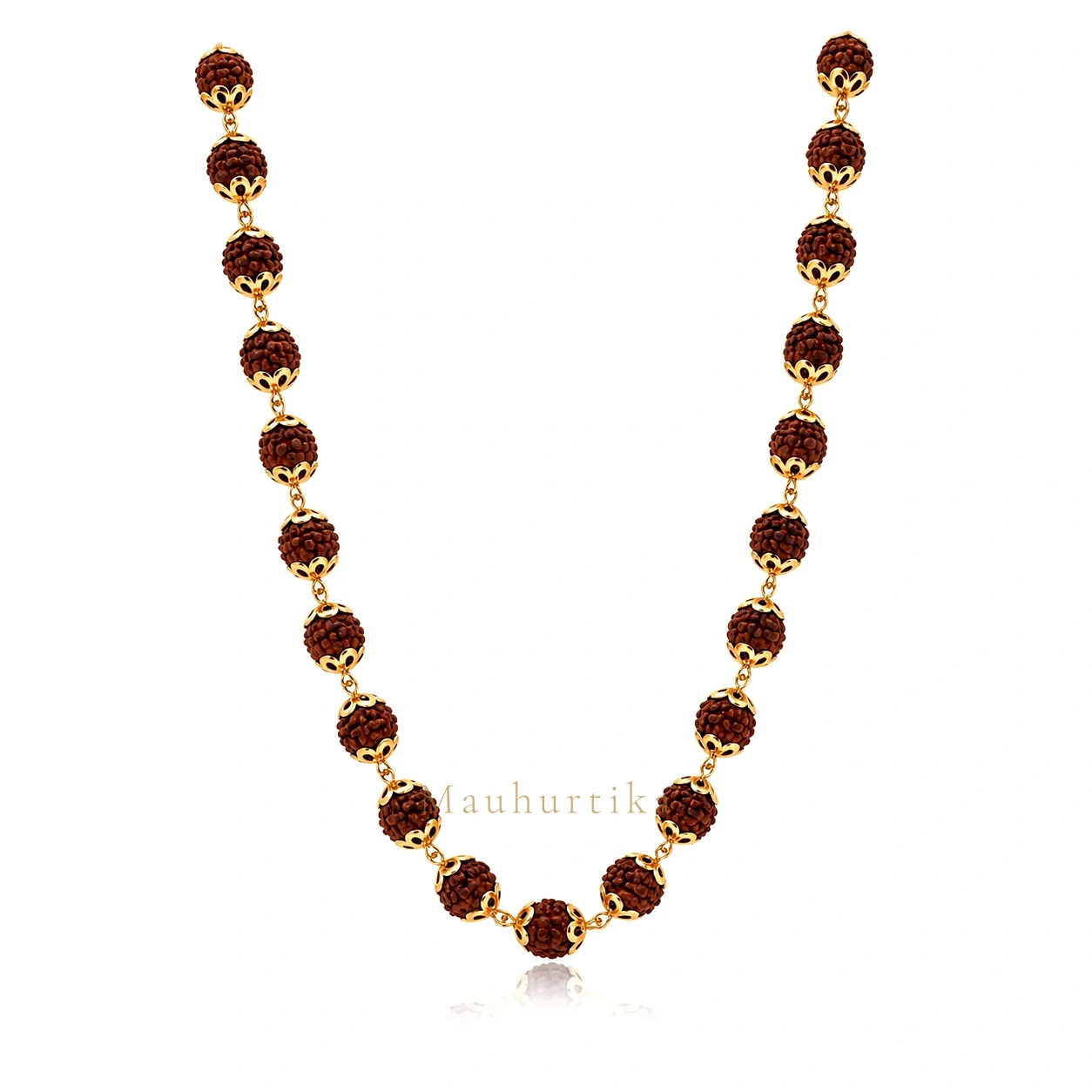 Everyday Rudraksha Gold Bead Necklace – Classic Edition