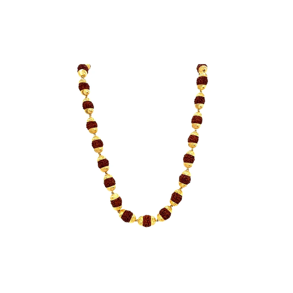 Sanatan Rudraksha Mala with Gold Spacers