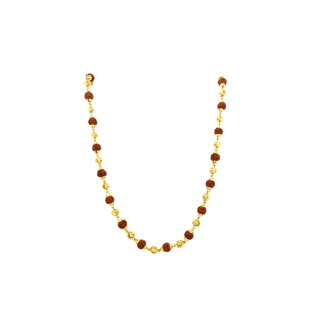 Classic 22K Gold Rudraksha Mala – Traditional Bead Design