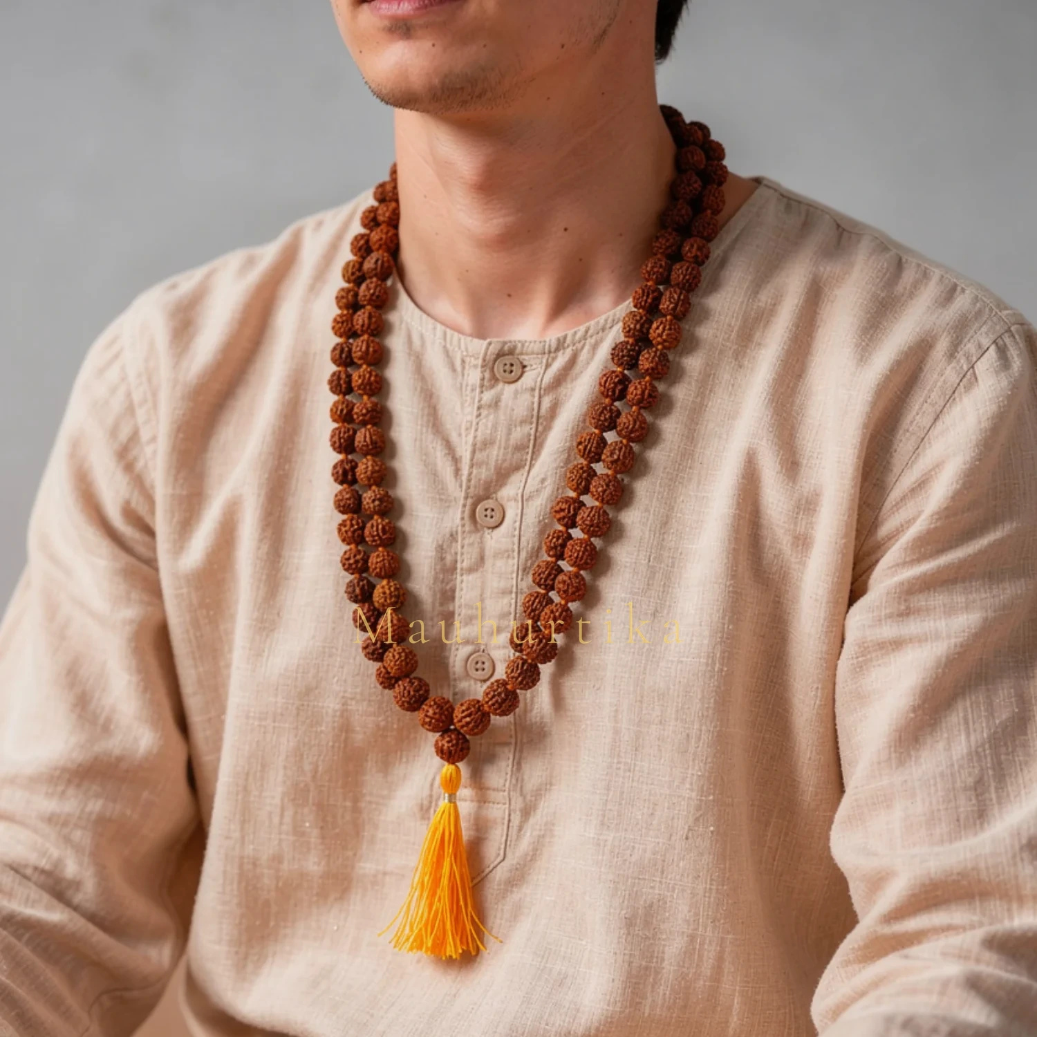 5 Mukhi Rudraksha Mala 108+1 Beads (Nepali) — Nepal photo 6