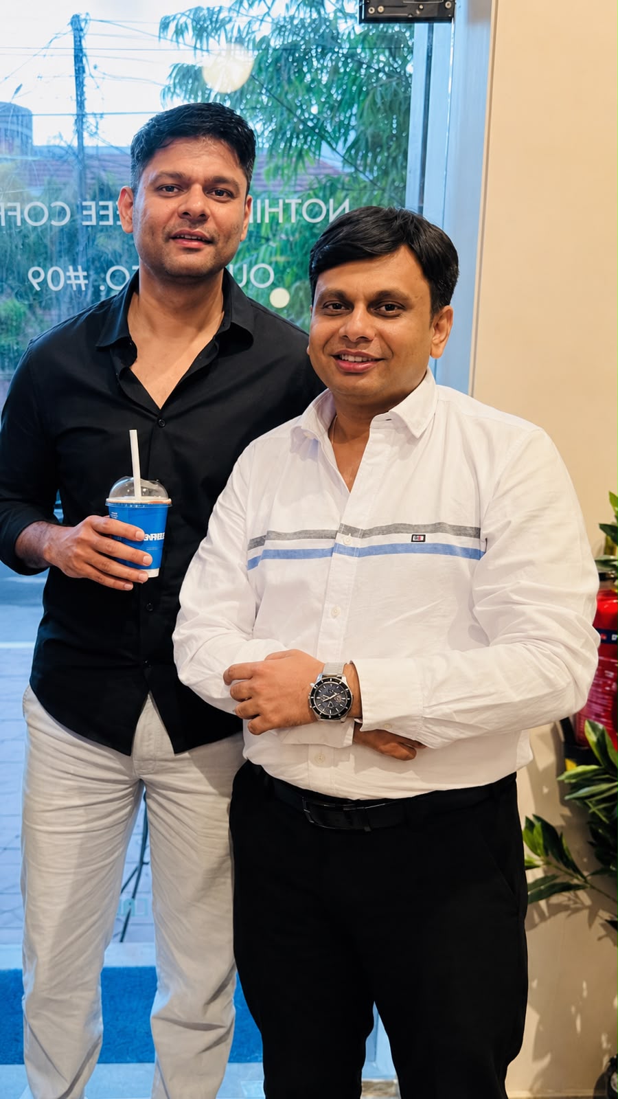 Ishan Mishra with EM5 owner Shashank Chourey