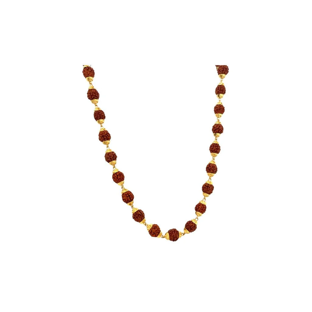 Shiva Sutra 22K Gold Rudraksha Chain – view 4