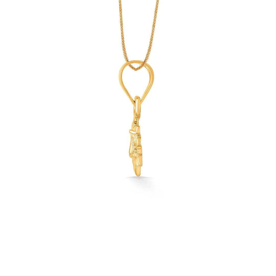 Petite Ganesha 22K Gold Pendant – Everyday Blessing – view 3