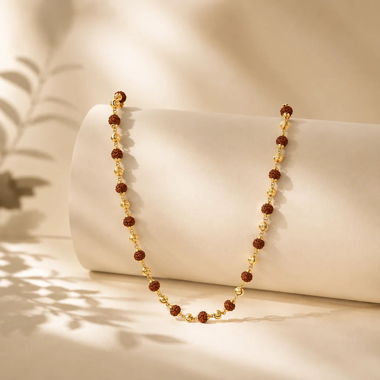 Classic 22K Gold Rudraksha Mala – Traditional Bead Design – view 2