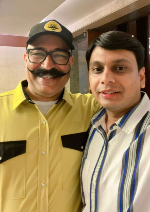 Ishan Mishra with an industry personality