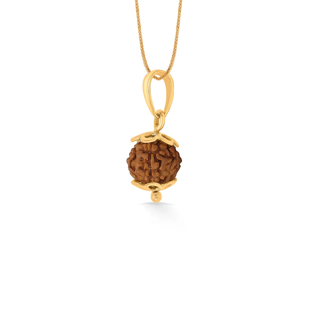 Shakti Panchmukhi Rudraksha Gold Pendant for Women – view 3