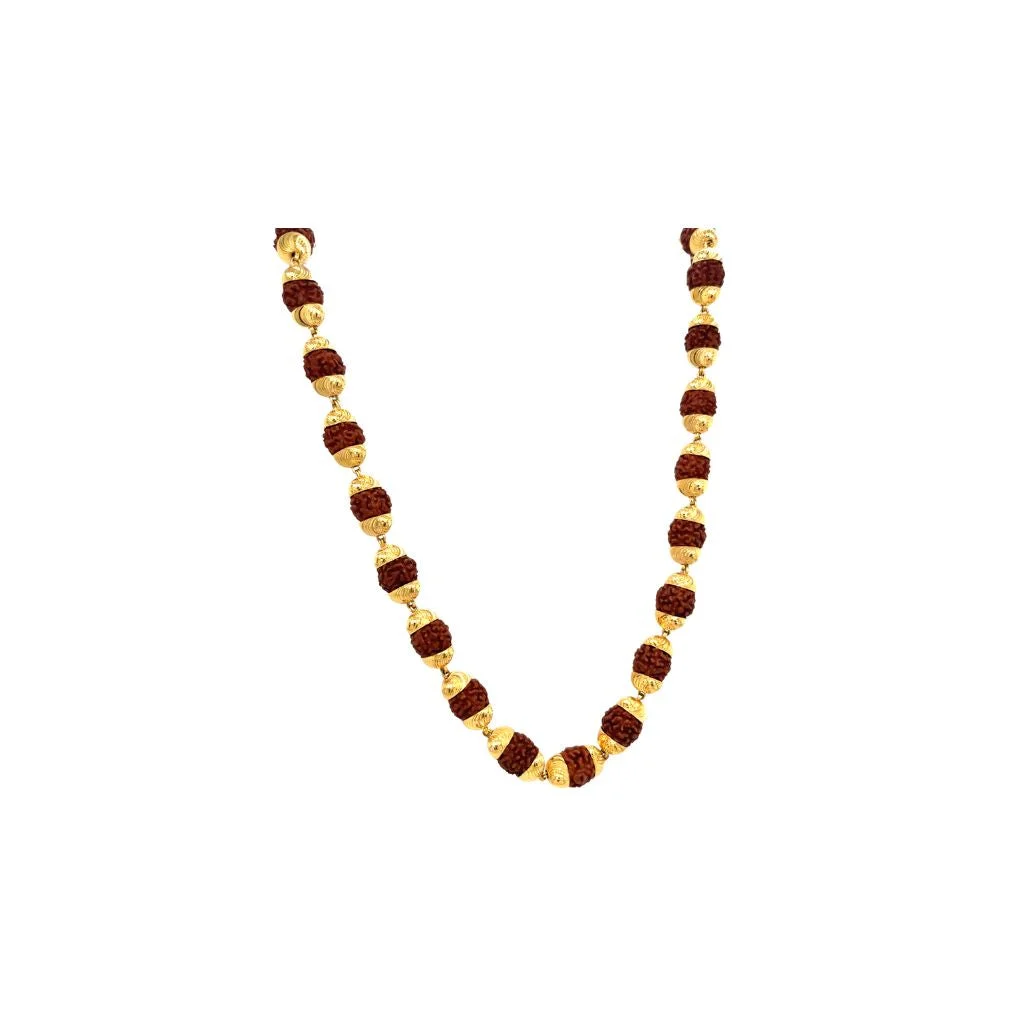 Sanatan Rudraksha Mala with Gold Spacers – view 4