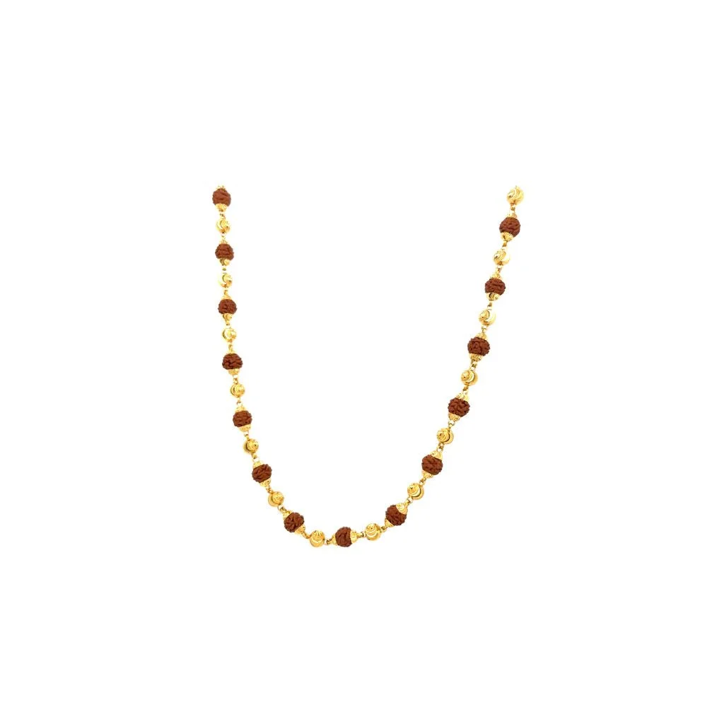 Classic 22K Gold Rudraksha Mala – Traditional Bead Design – view 4