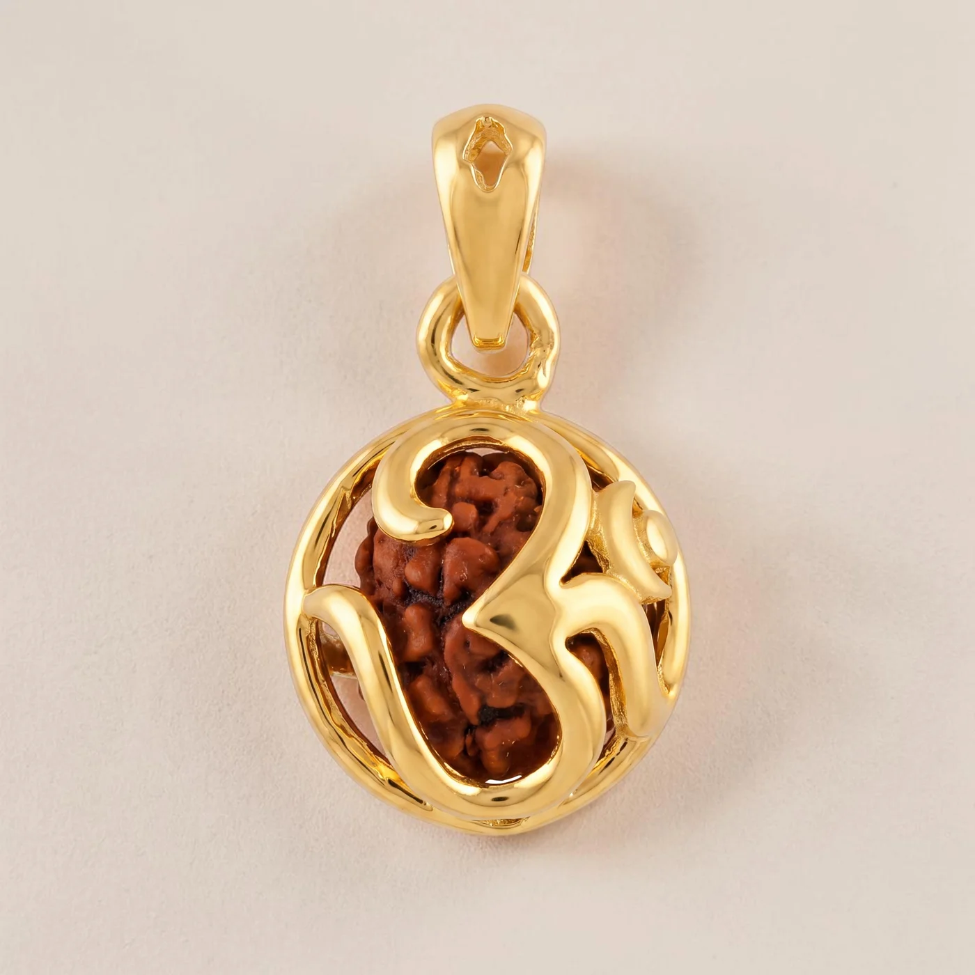 Temple Bell Rudraksha 22K Gold Pendant – view 3