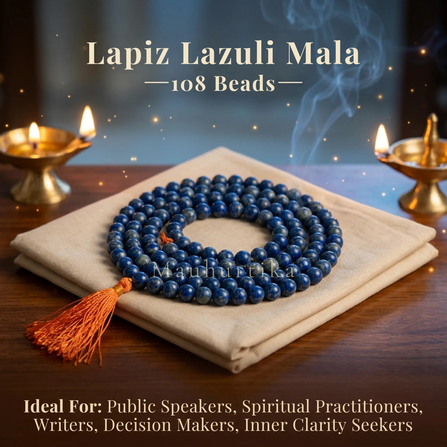 Lapis Lazuli Mala 108 Beads — Nepal photo 3