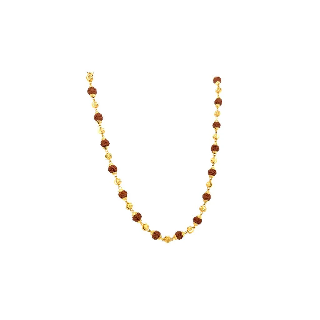 Classic 22K Gold Rudraksha Mala – Traditional Bead Design – view 3