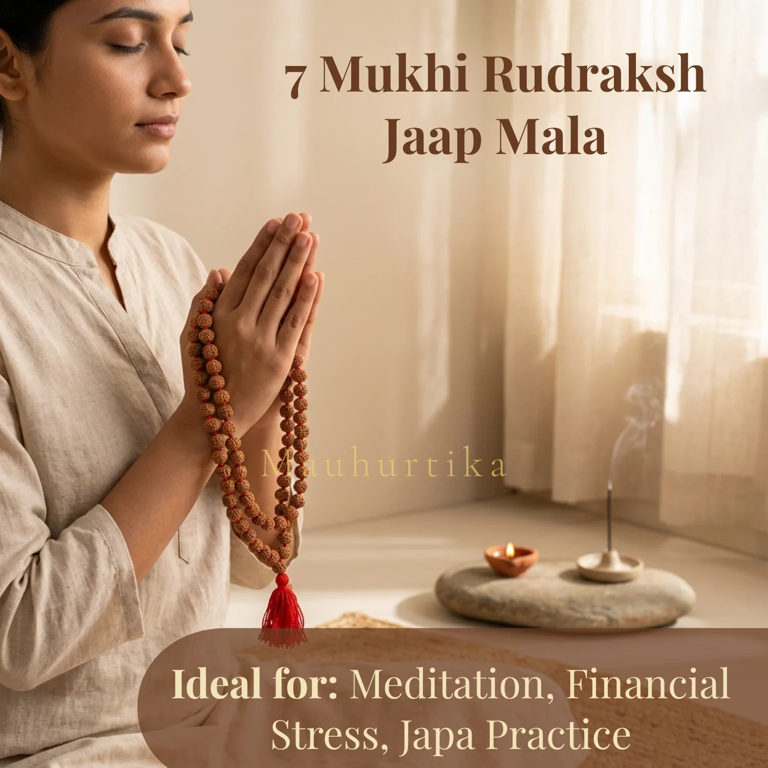 7 Mukhi Rudraksha Mala | Original Nepali Saptamukhi Rudraksha — Nepal photo 3