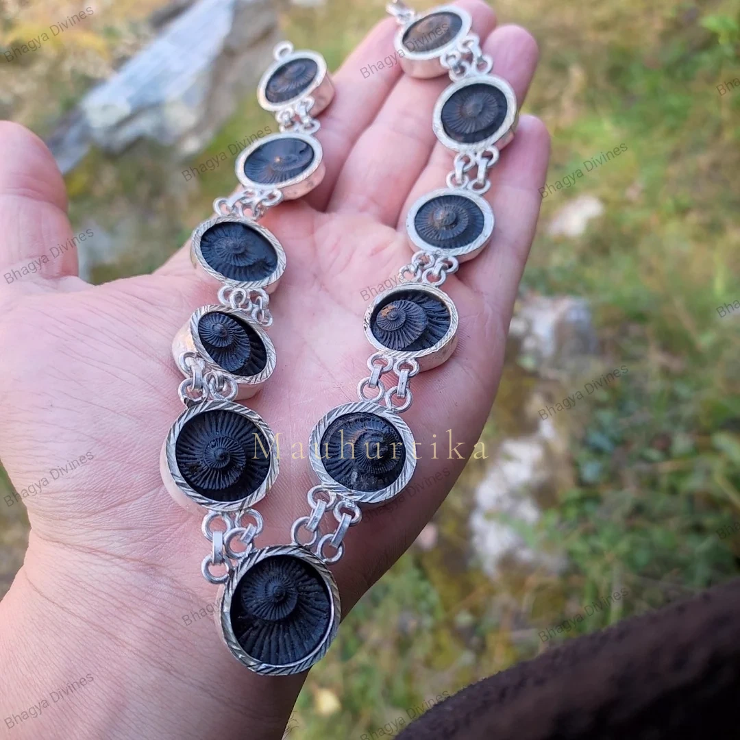 Sudarshan Shaligram Mala in Silver