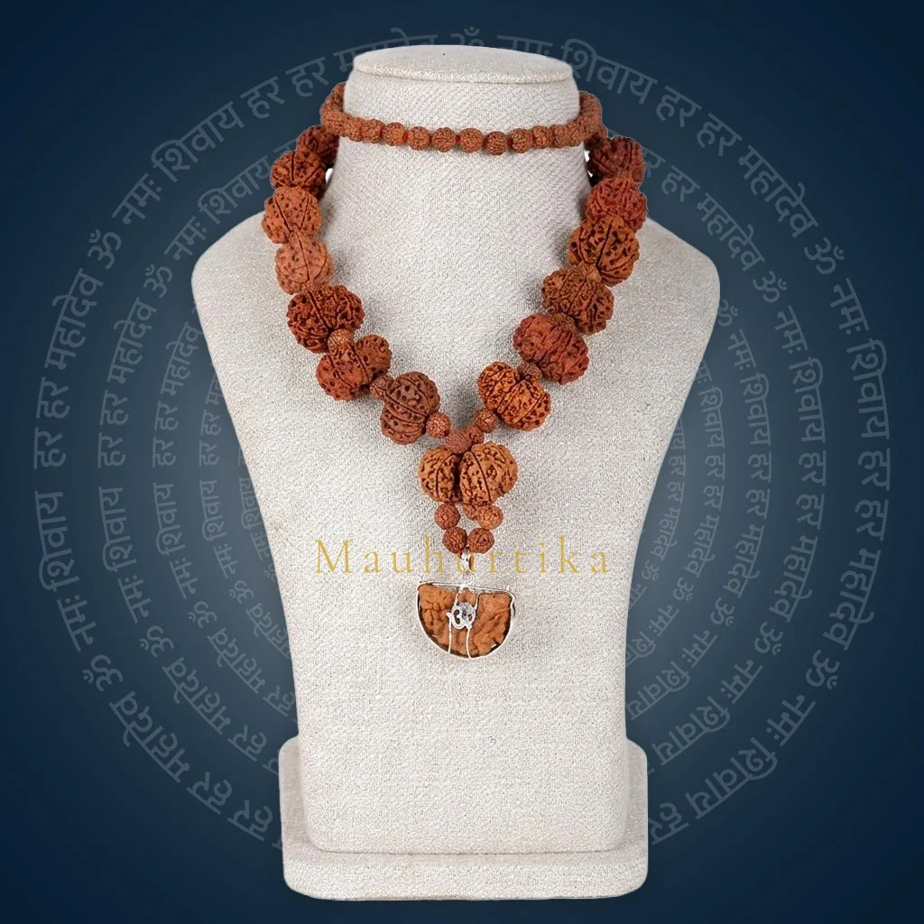 Siddha Mala with 1 Mukhi Half Moon Rudraksha — Collector Grade Nepal (Thread)