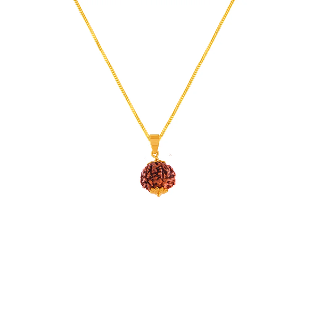 Featherlight Rudraksha 22K Gold Pendant