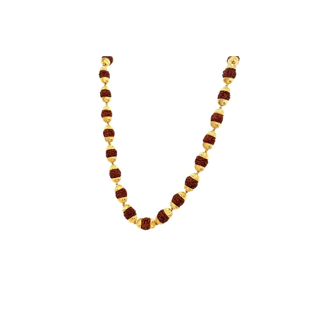 Sanatan Rudraksha Mala with Gold Spacers – view 3
