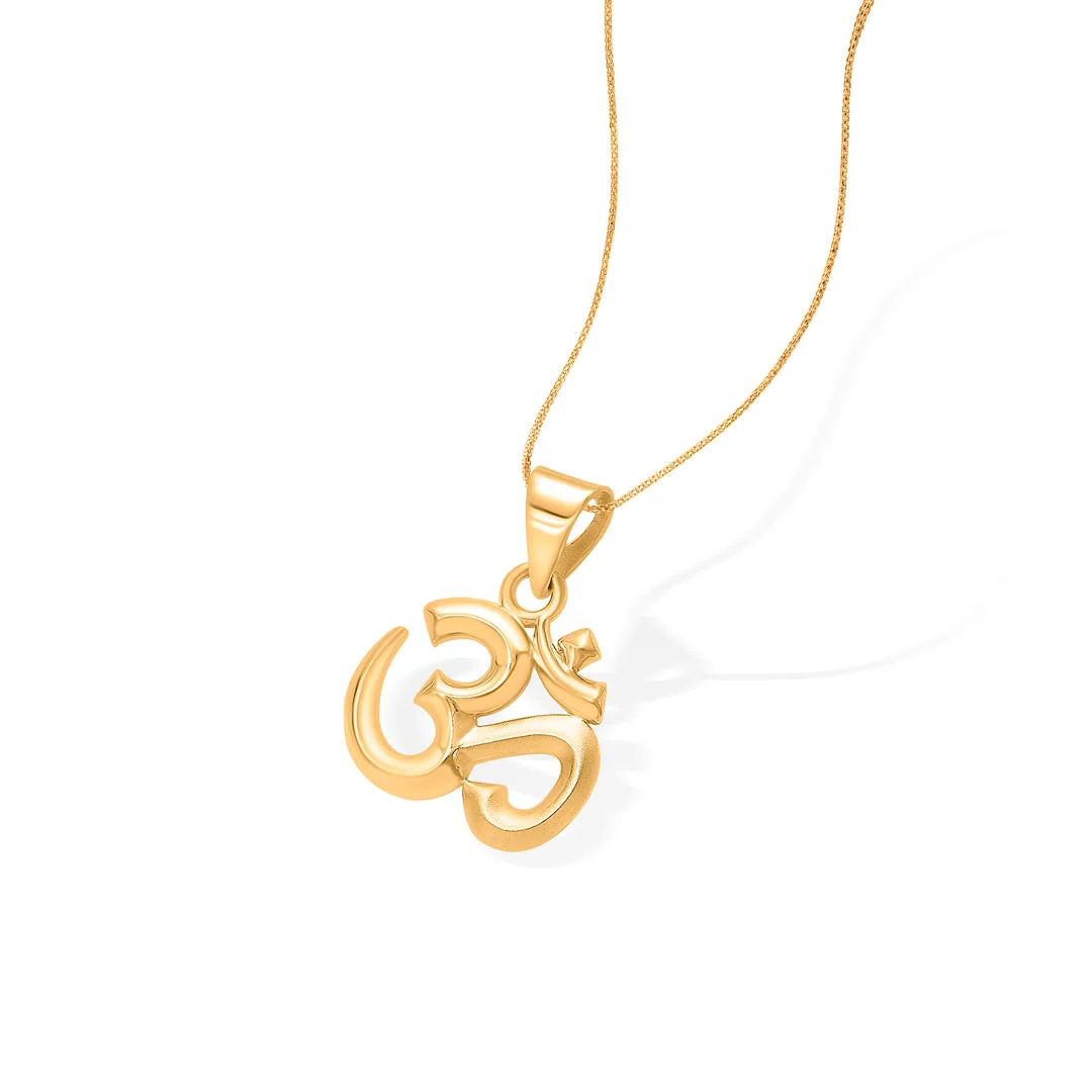 Pranava Om 22K Gold Pendant – Classic Devotional Design – view 4