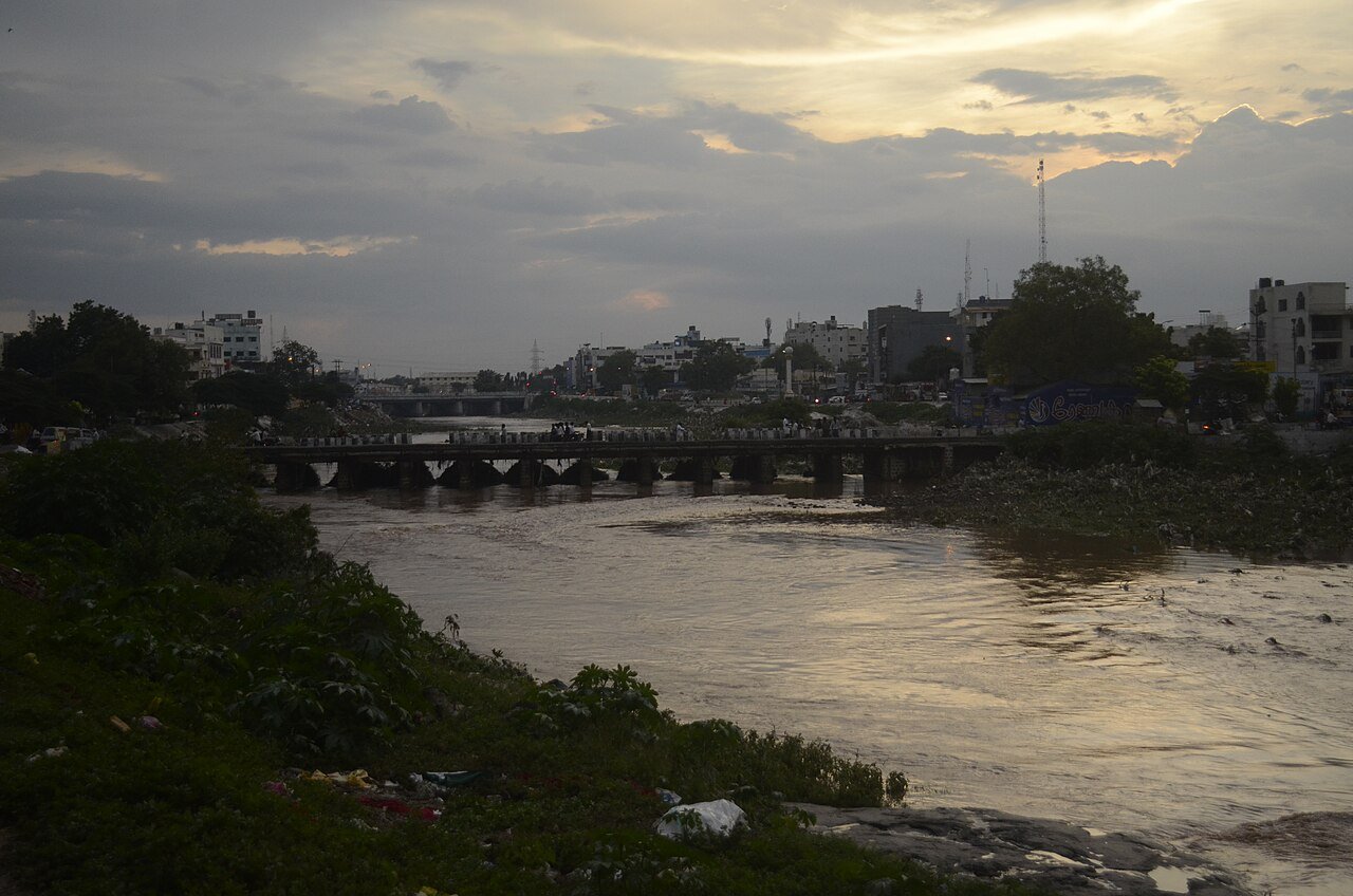 Noyyal River flowing through Tiruppur