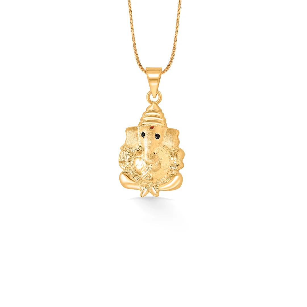 Shubh Arambh Ganesha 22K Gold Pendant – view 2