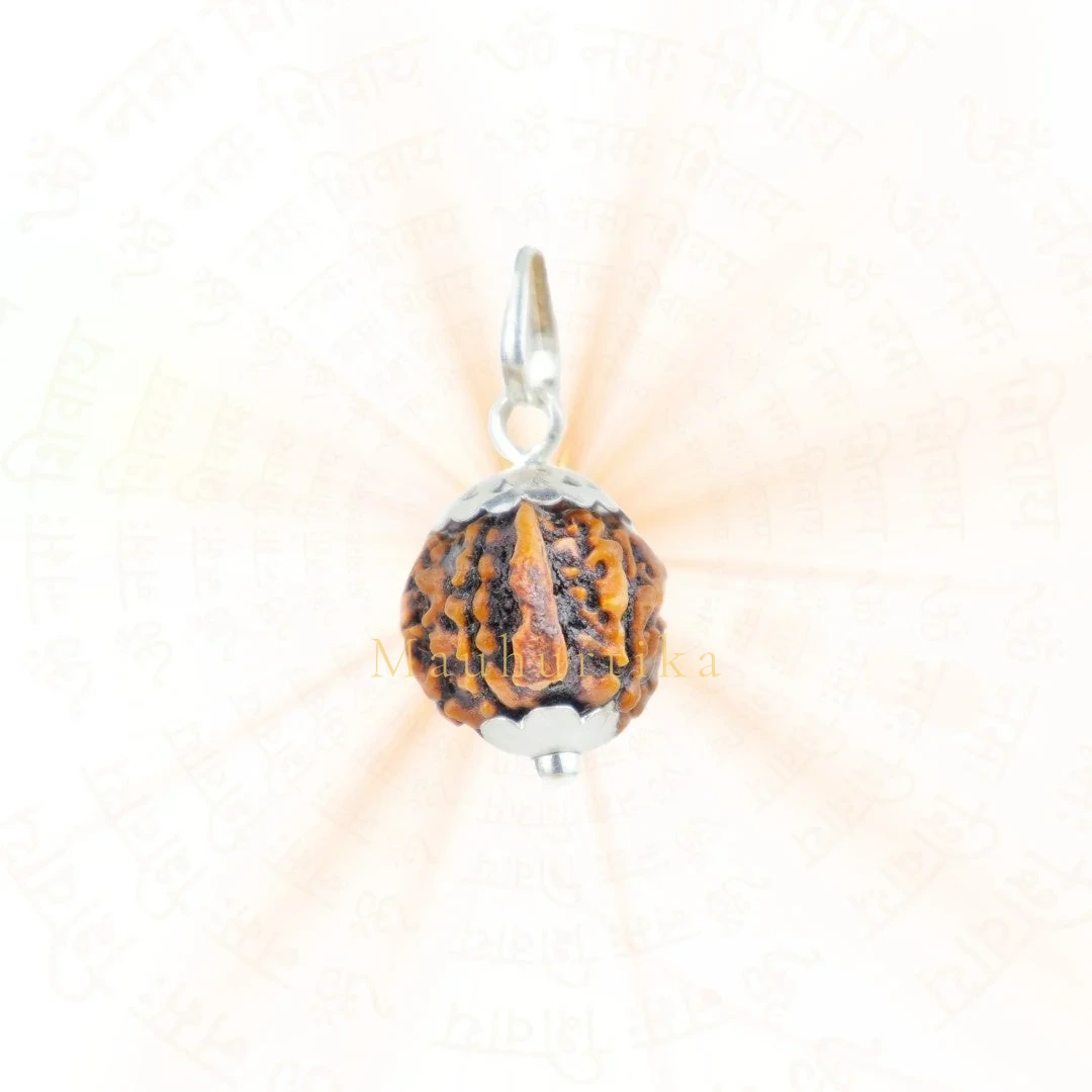 Ganesh Mukhi Rudraksha Silver Capping Pendant ( Nepali ) — Nepal photo 3