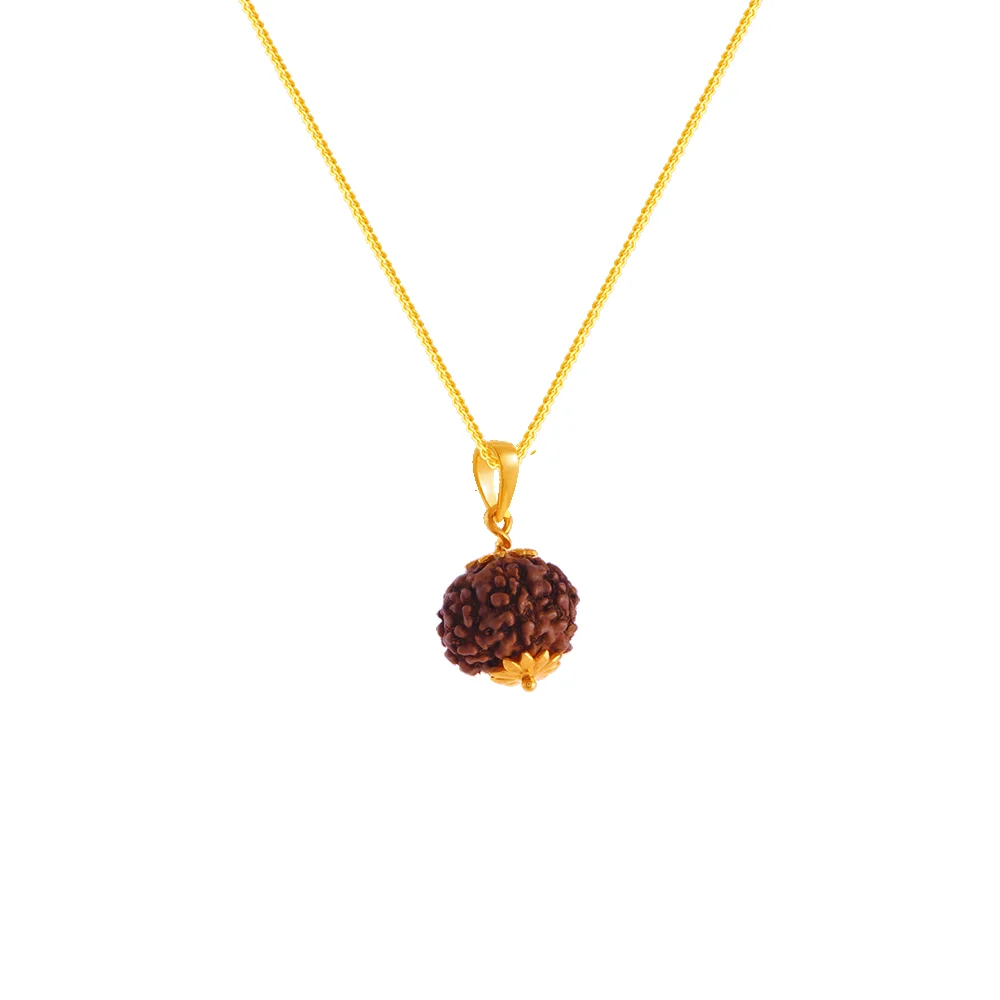 Featherlight Rudraksha 22K Gold Pendant – view 2