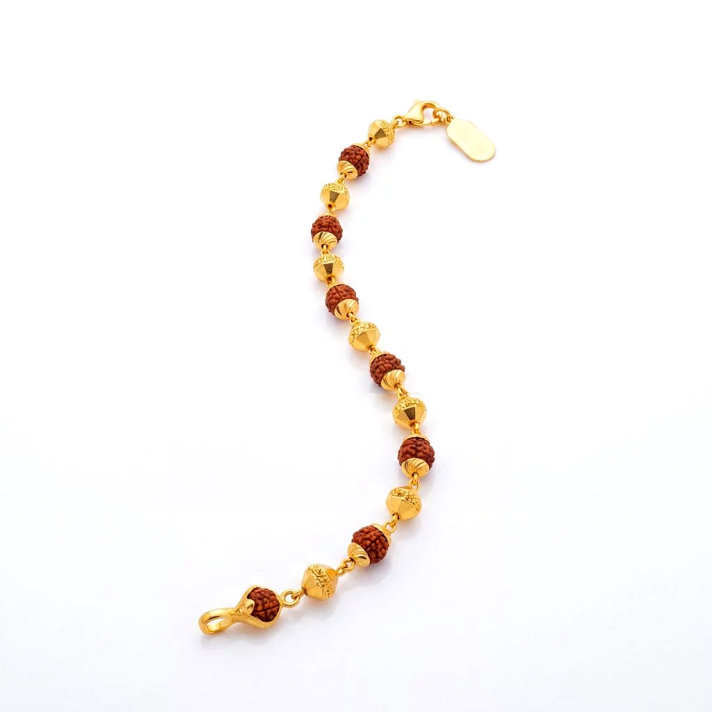 Serenity Rudraksha Gold Accent Bracelet