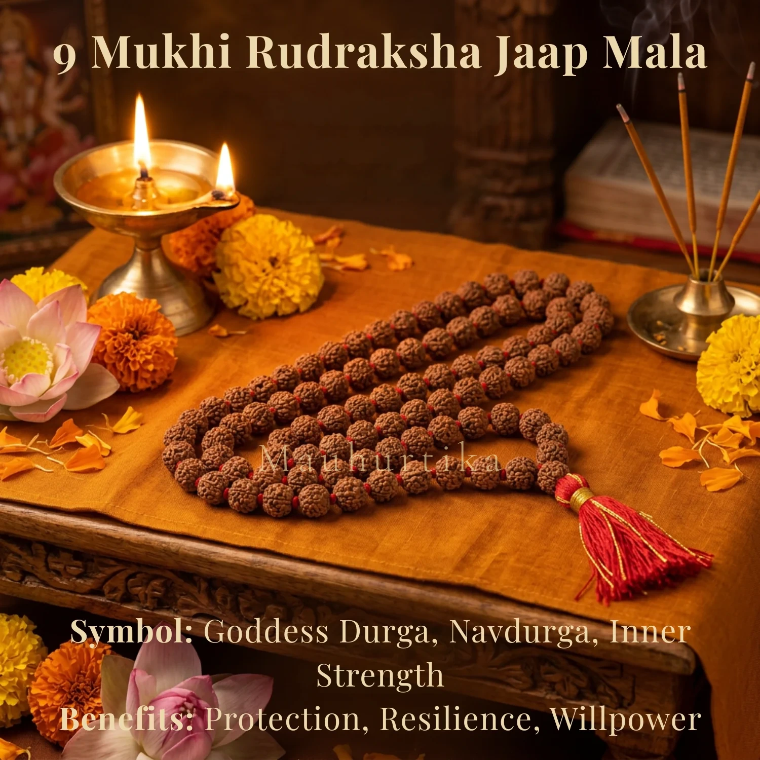 9 Mukhi Rudraksha Jaap Mala — Nepal photo 4