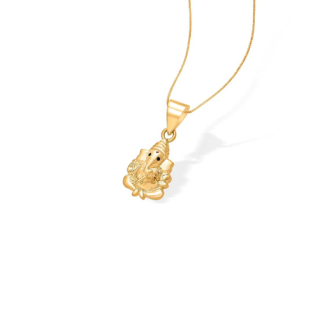 Shubh Arambh Ganesha 22K Gold Pendant – view 4