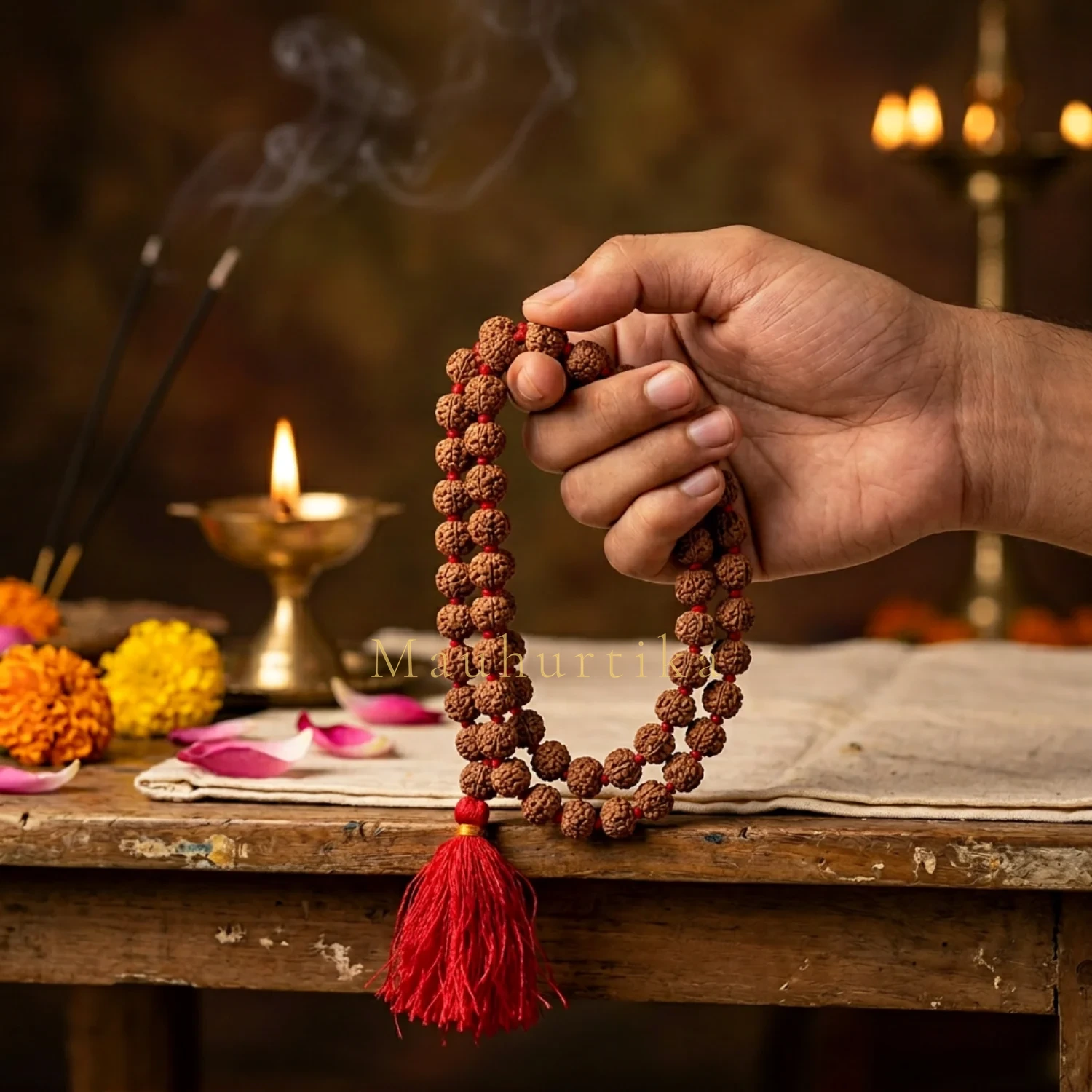 9 Mukhi Rudraksha Jaap Mala — Nepal photo 3