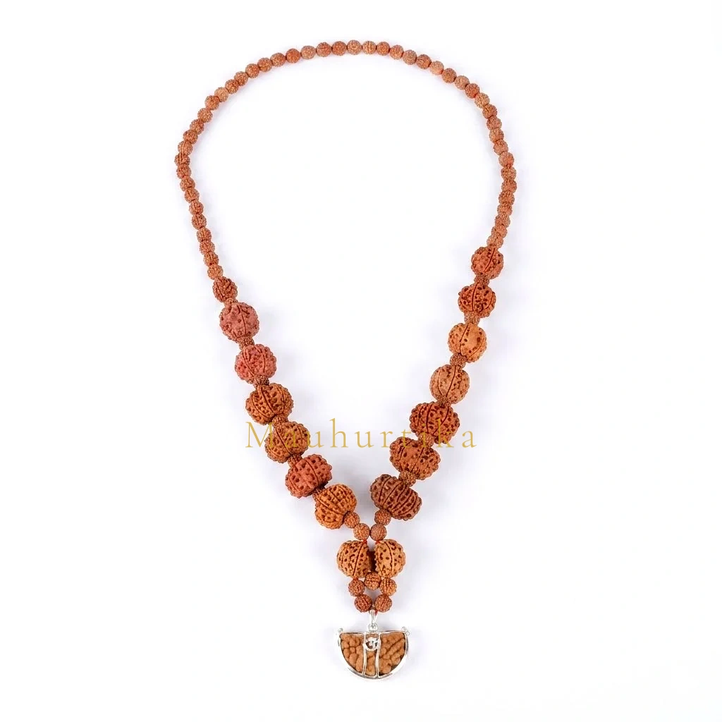 Siddha Mala with 1 Mukhi Half Moon Rudraksha — Collector Grade Nepal (Thread) — Nepal photo 4