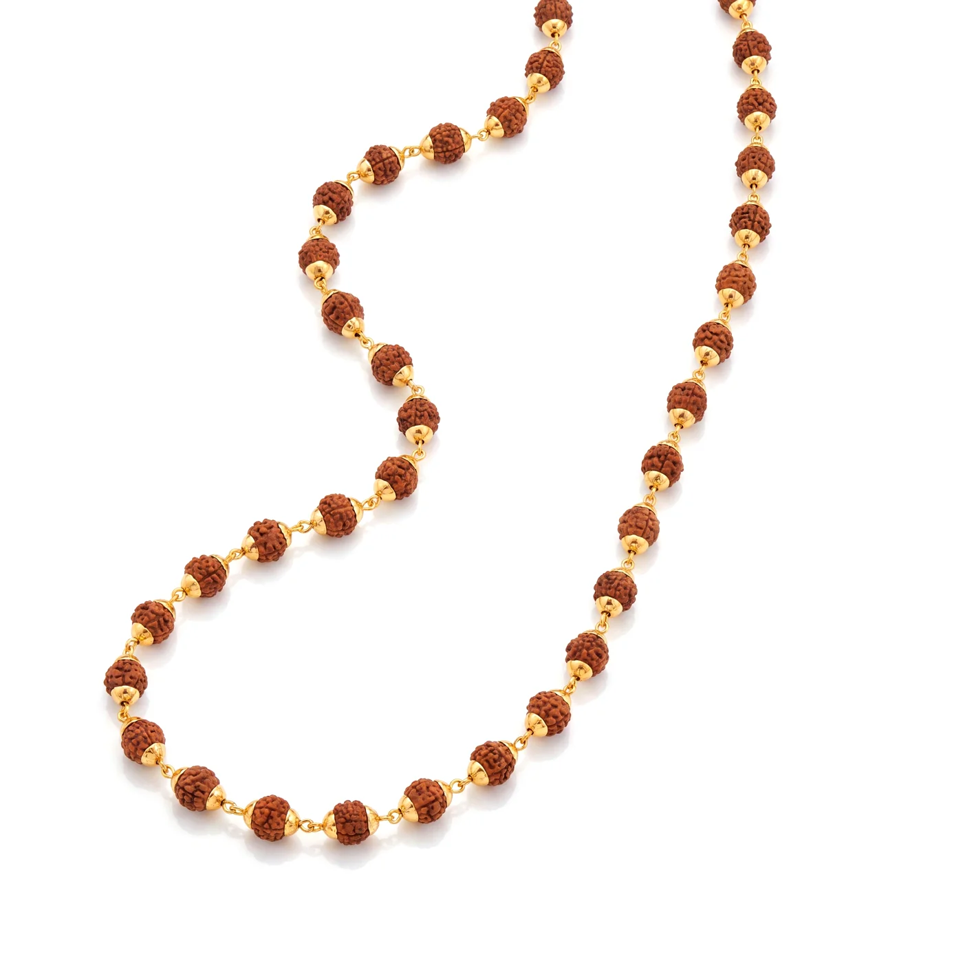 Rajwadi Heritage 22K Gold Rudraksha Mala