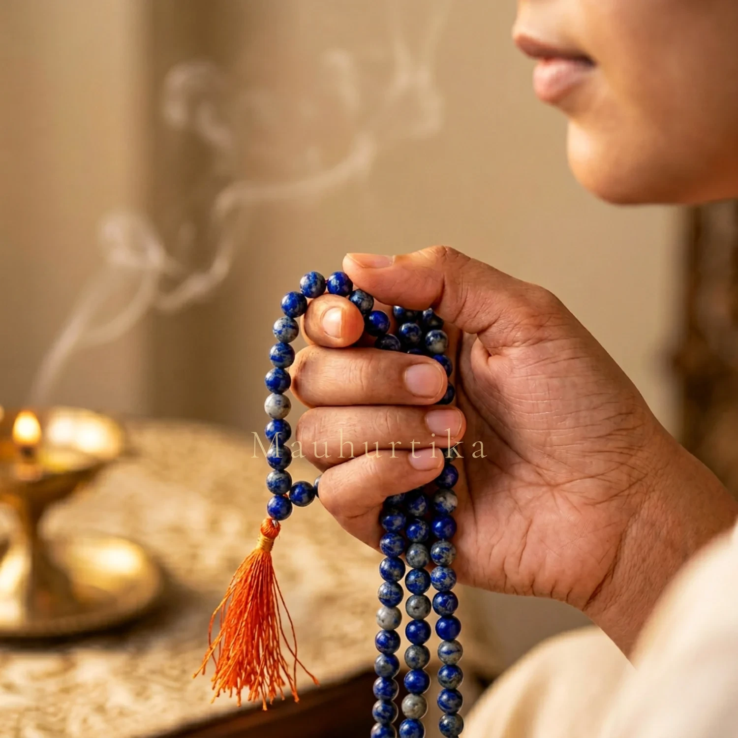 Lapis Lazuli Mala 108 Beads — Nepal photo 4