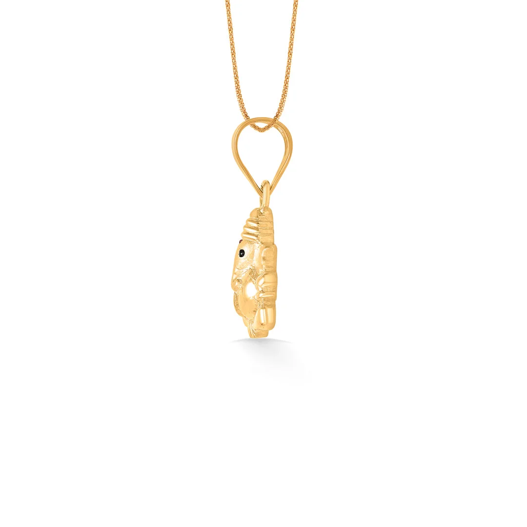 Shubh Arambh Ganesha 22K Gold Pendant – view 3