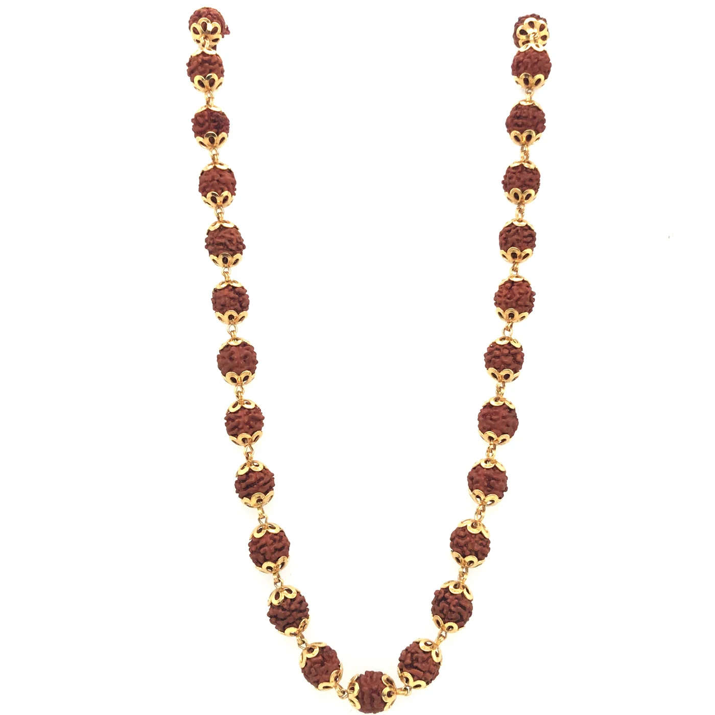 Everyday Rudraksha Gold Bead Necklace – Classic Edition – view 3