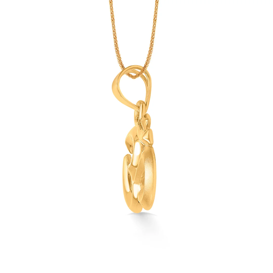Pranava Om 22K Gold Pendant – Classic Devotional Design – view 3