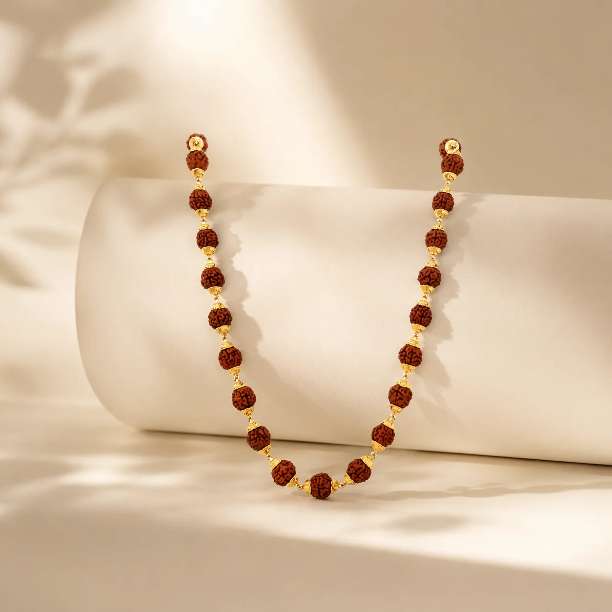 Shiva Sutra 22K Gold Rudraksha Chain – view 2