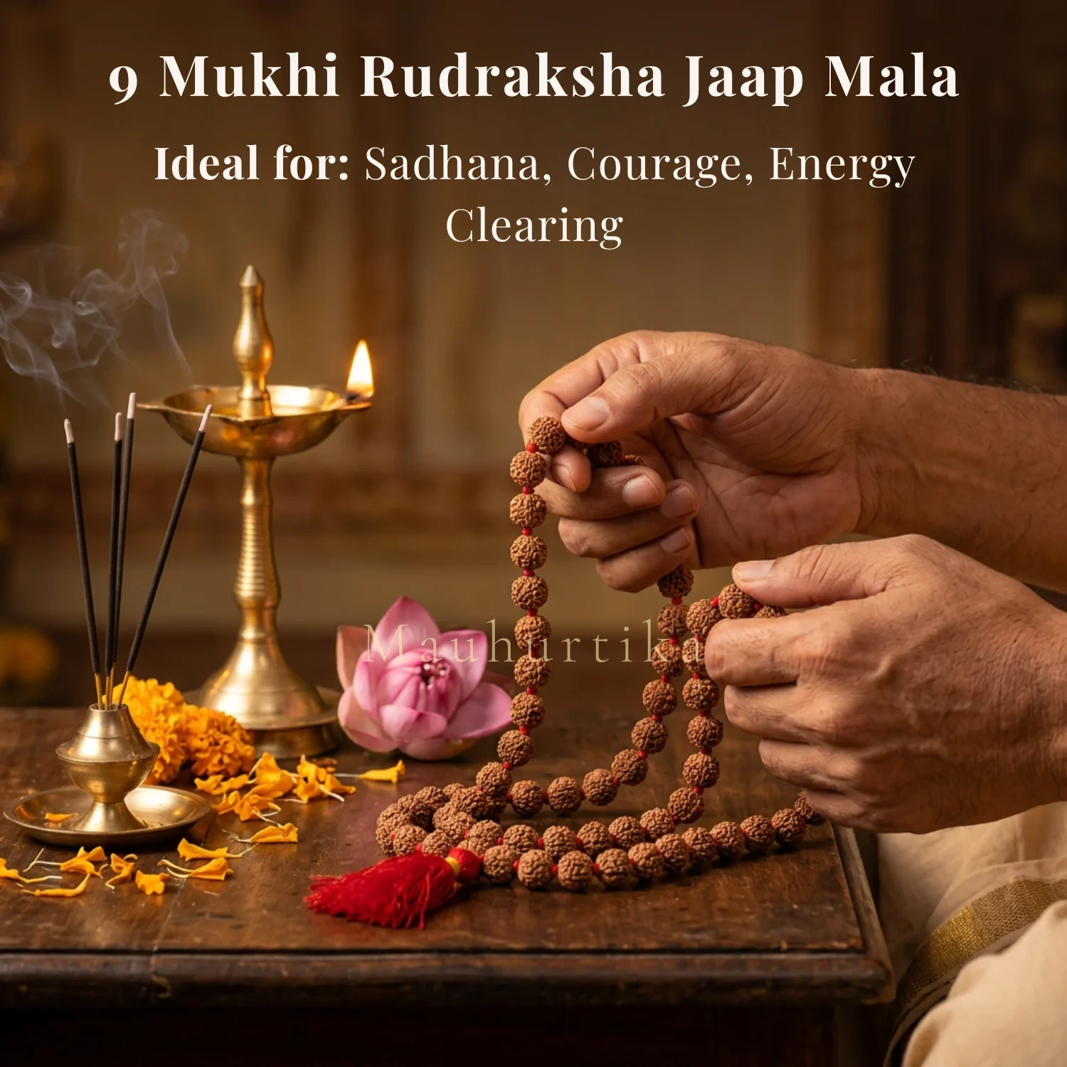 9 Mukhi Rudraksha Jaap Mala