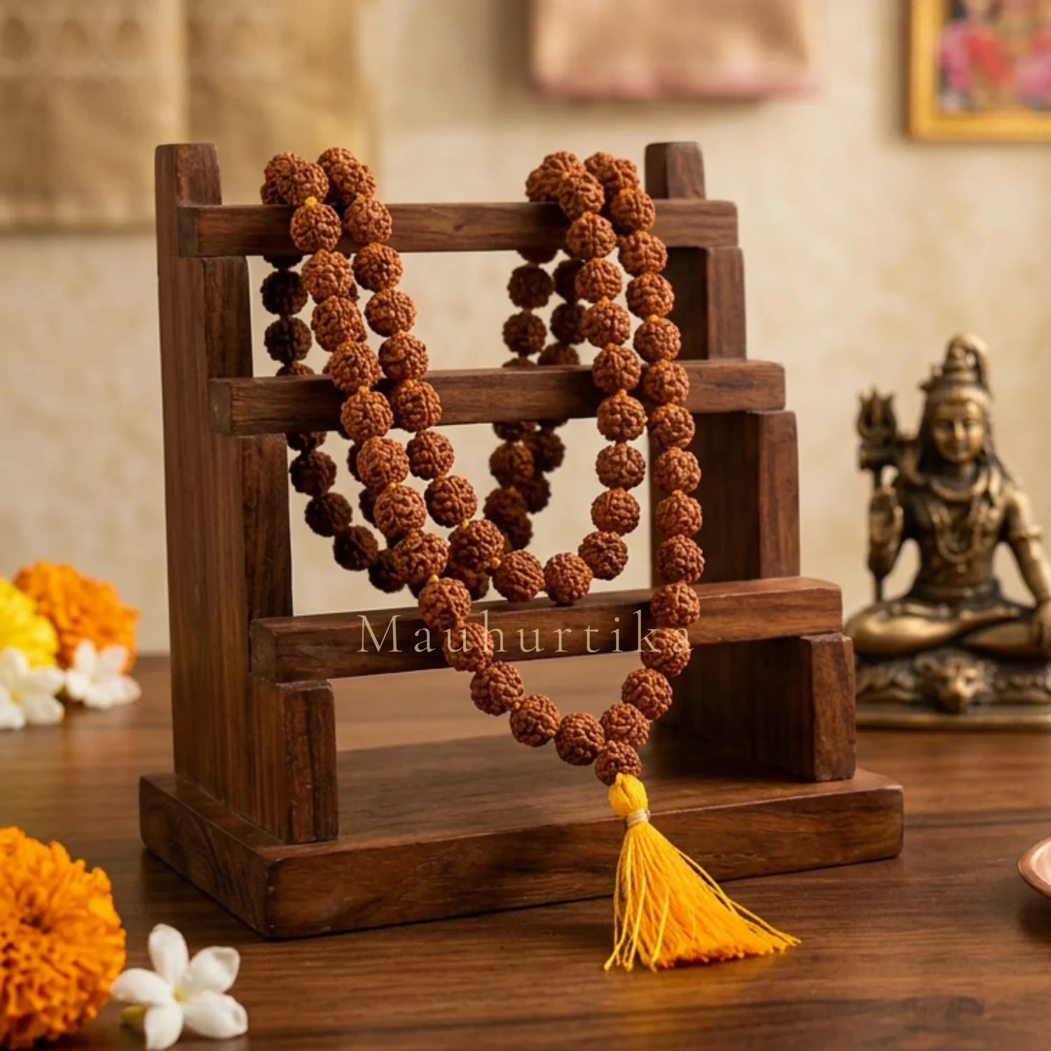 5 Mukhi Rudraksha Mala 108+1 Beads (Nepali) — Nepal photo 7