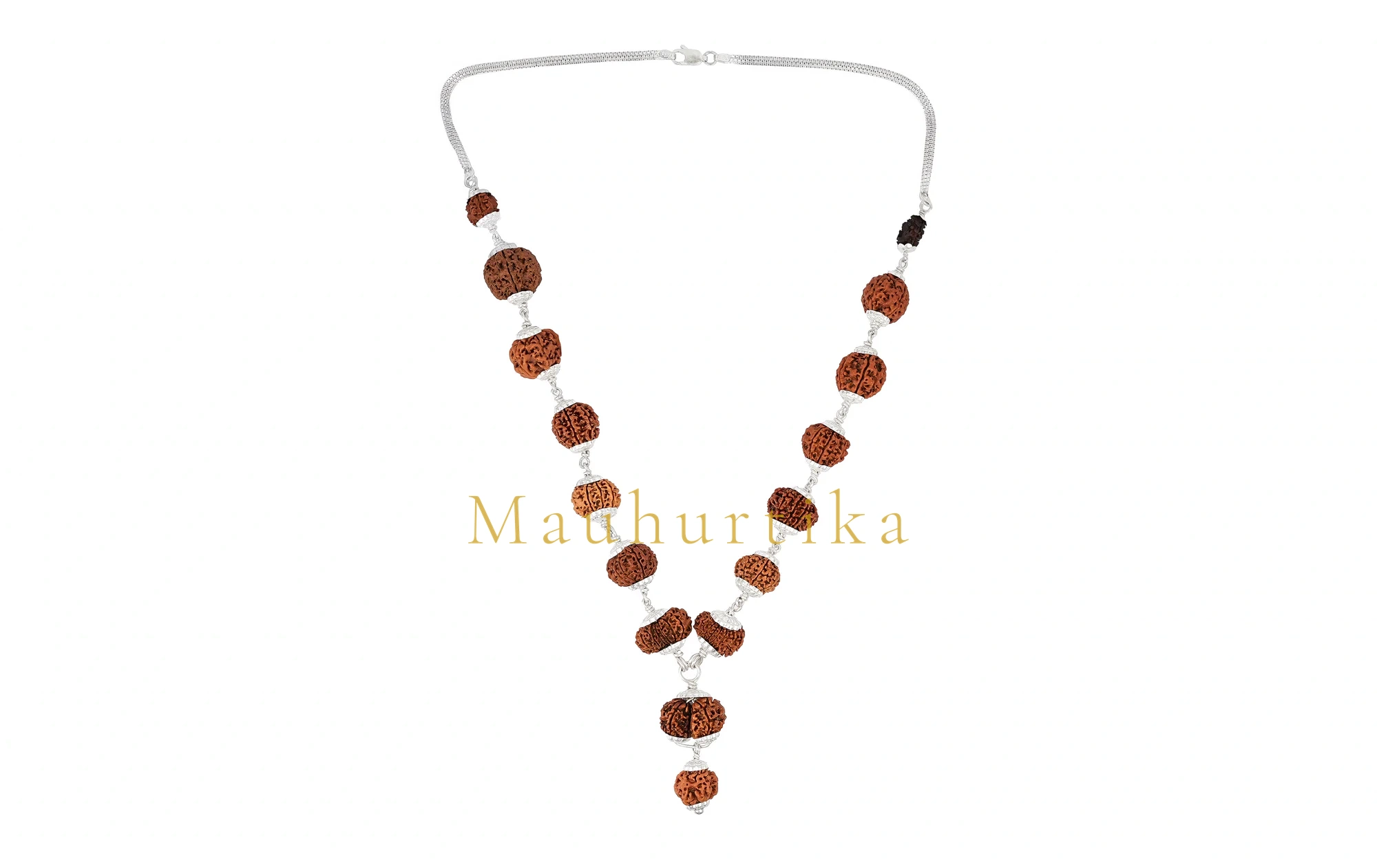 Siddha Mala | 1–14 Mukhi Nepali Rudraksha with 1 Mukhi Sawar
