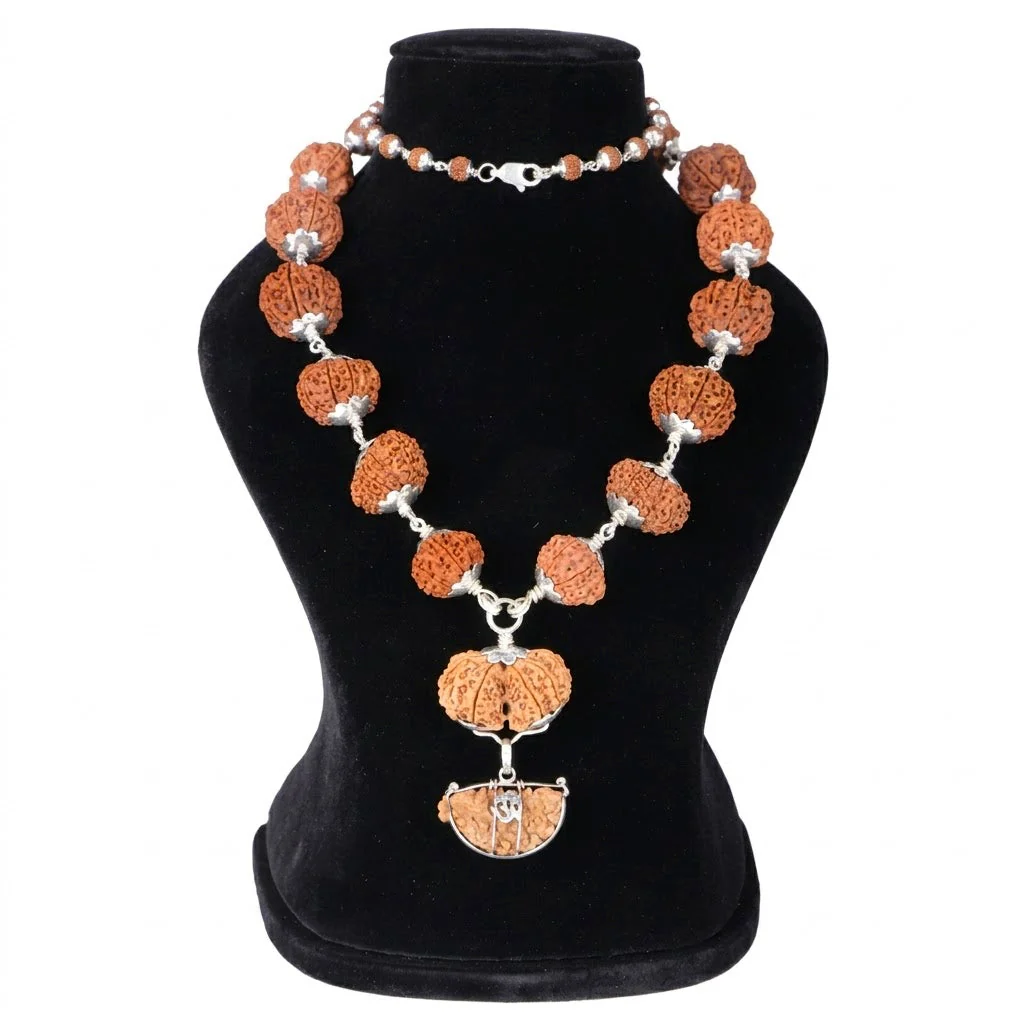 Siddha Mala with 1 Mukhi Half Moon Rudraksha — Collector Rudraksha, Nepal — view 4