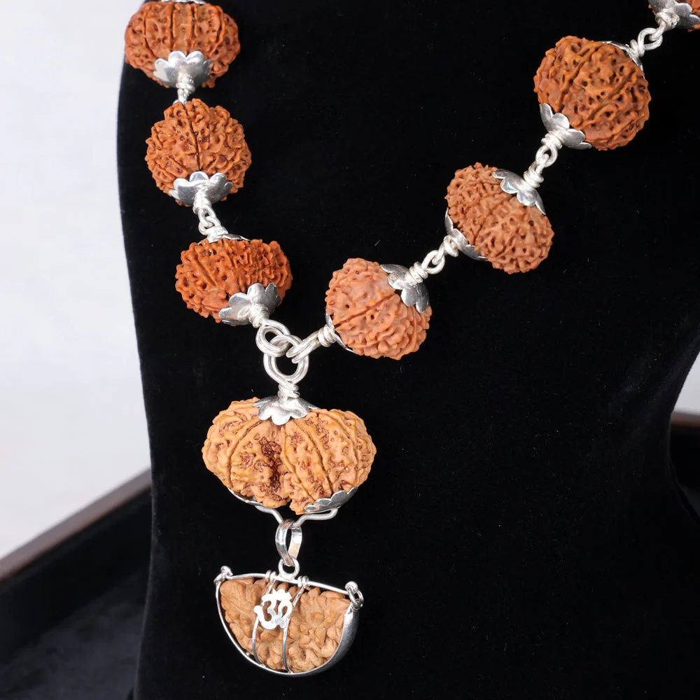 Siddha Mala with 1 Mukhi Half Moon Rudraksha — Collector Rudraksha, Nepal — view 3