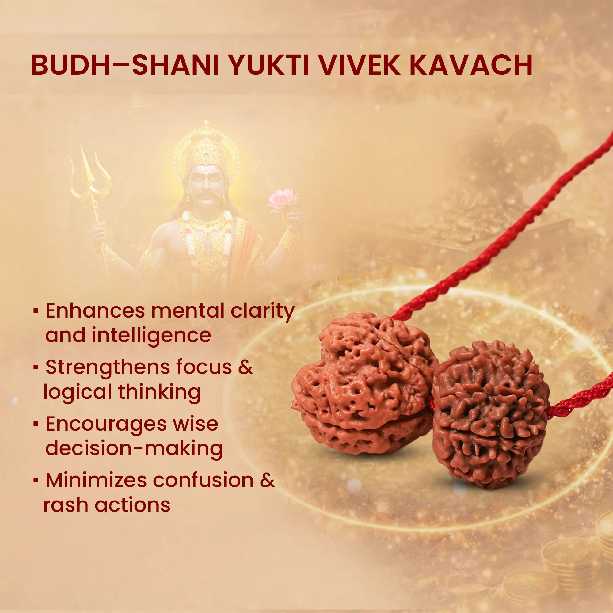 Budh-Shani Gyaan Kavach – 4 & 14 Mukhi Rudraksha — Nepal photo 5
