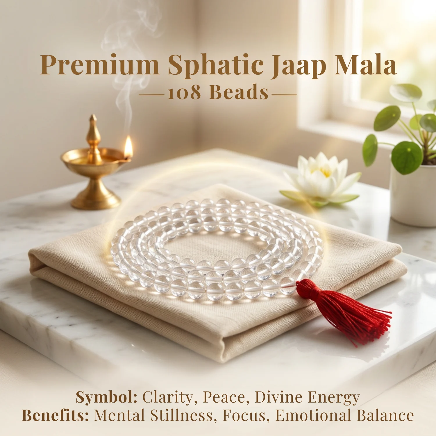 Premium Sphatic Mala 8mm