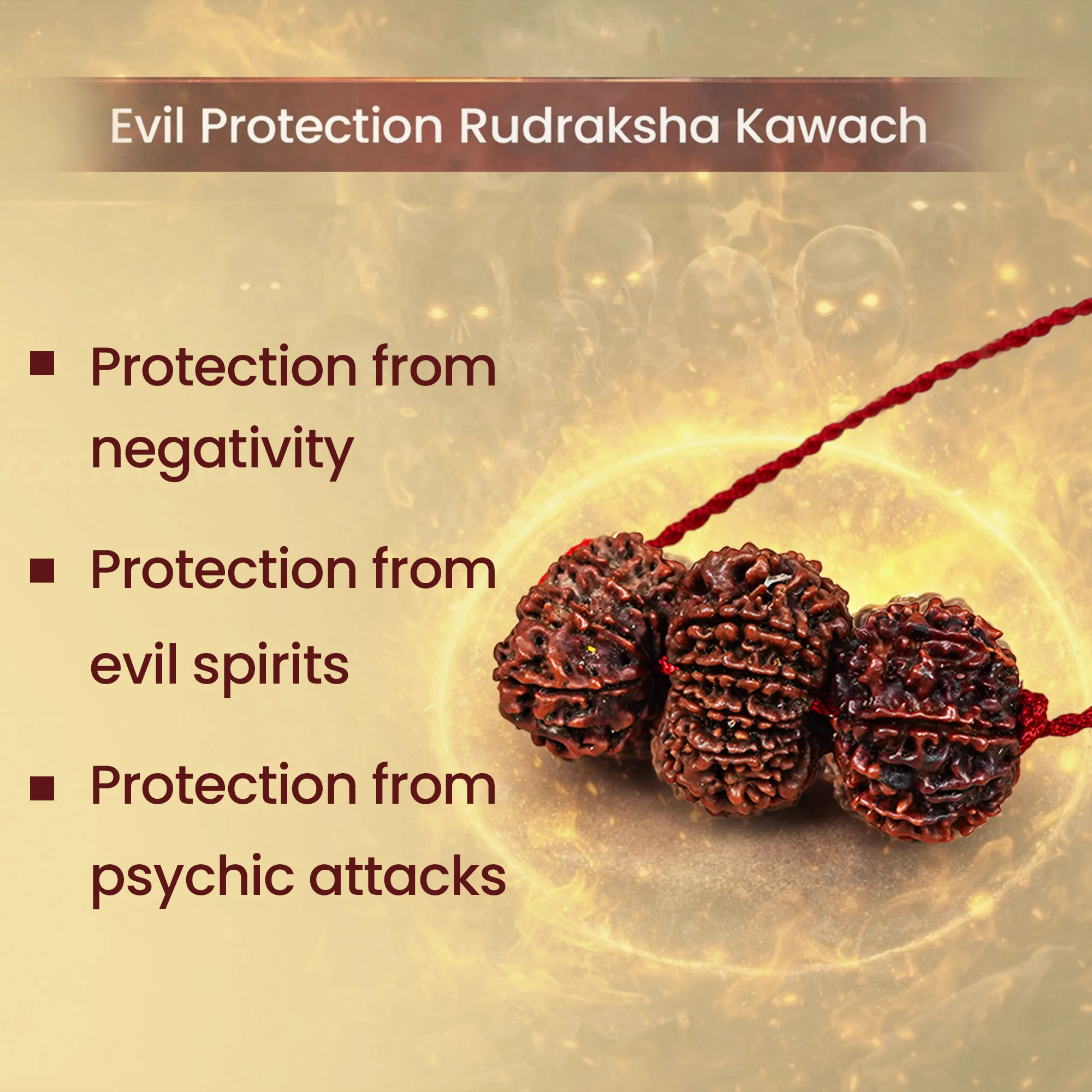 Evil Eye Raksha Kavach – 9, 10 & 11 Mukhi Rudraksha — Nepal photo 5