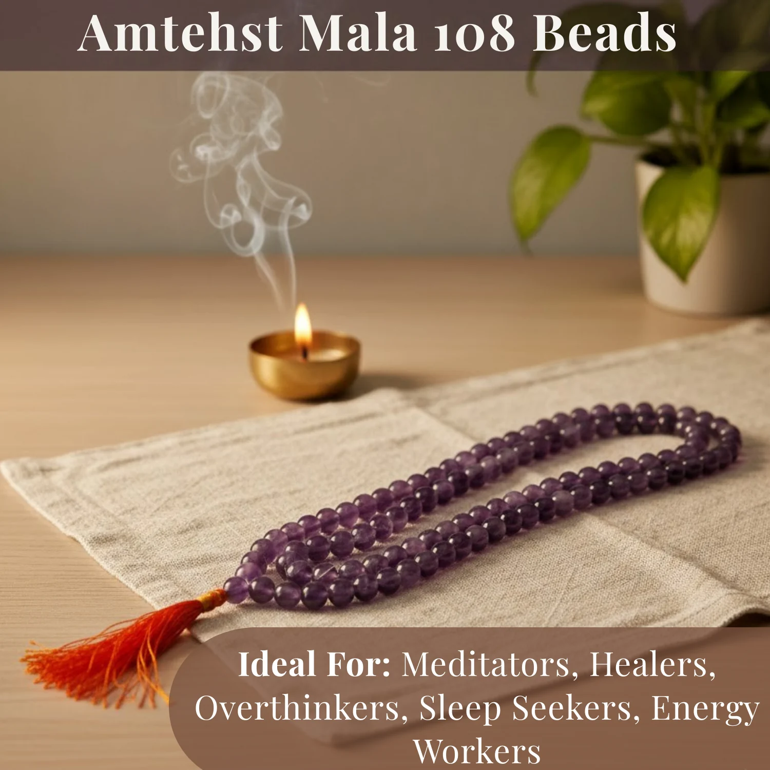 Amethyst Mala 108 Beads